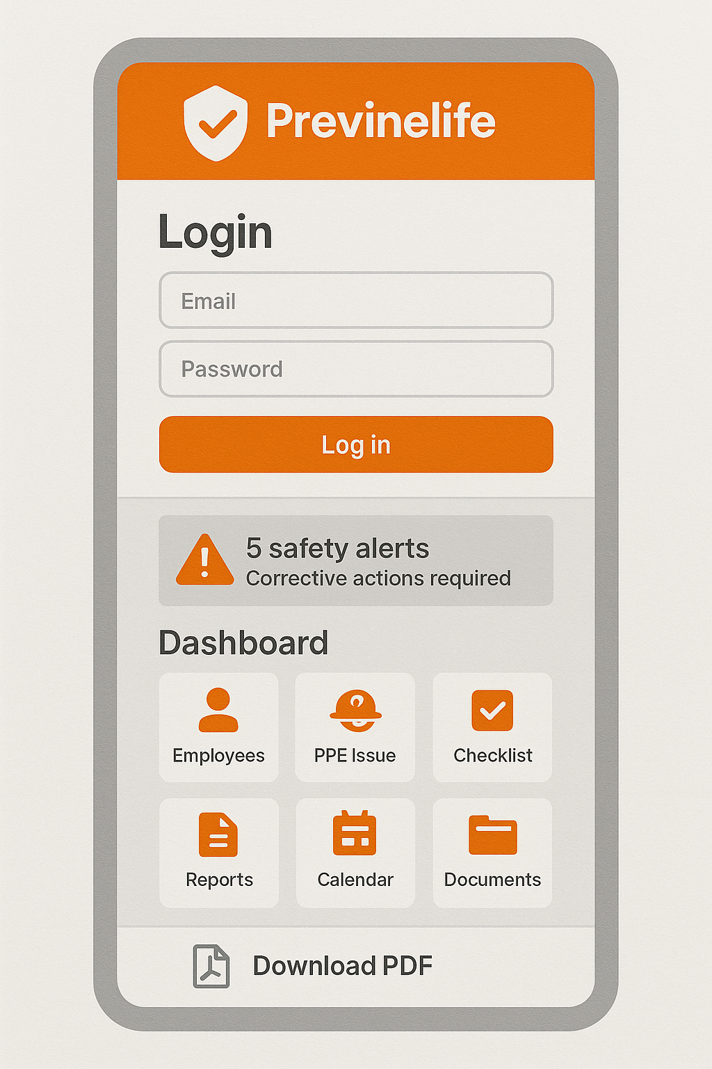 Imagem do App PrevineLife
